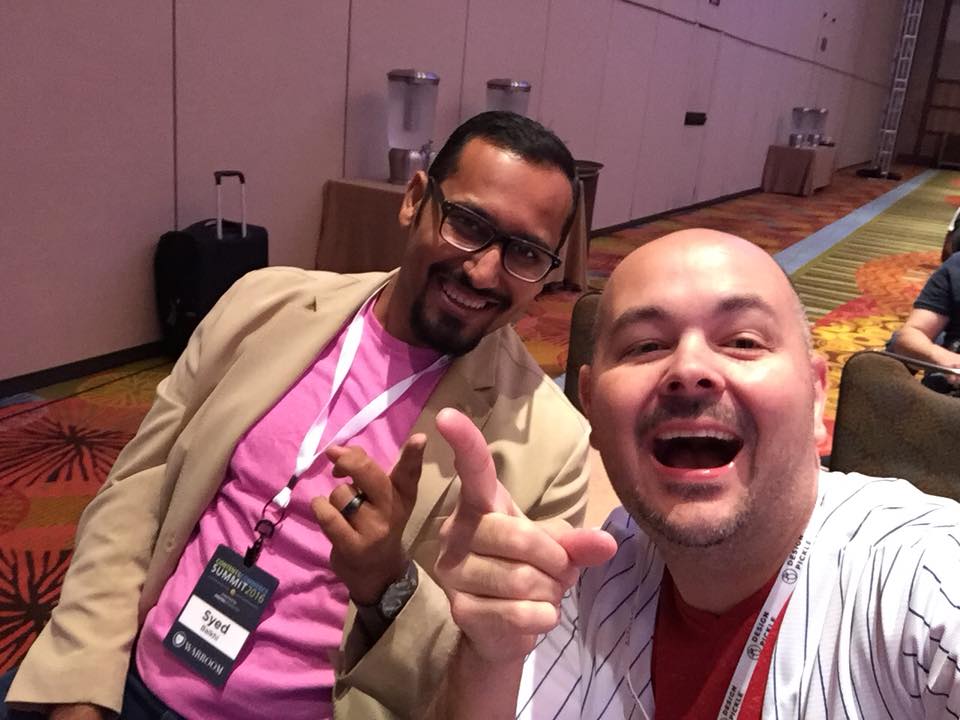 With Syed Balkhi, founder of OptinMonster and one of the most prolific entrepreneurs in marketing technology, at Content and Commerce 2016.