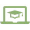 Laptop with College Hat Icon